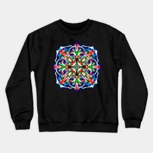 Ice Blue And Red Hot Fantasy Crewneck Sweatshirt